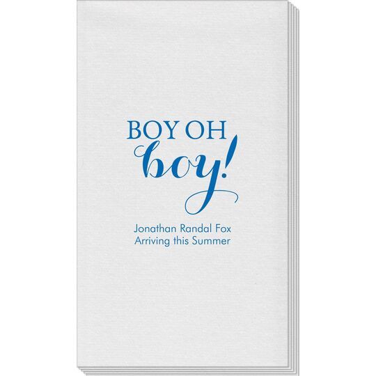 Boy Oh Boy Linen Like Guest Towels